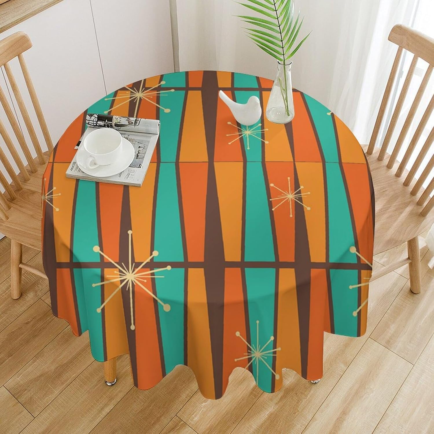 Century Textile & Sewing Supply - Mid Century Modern Orange Yellow Geometry