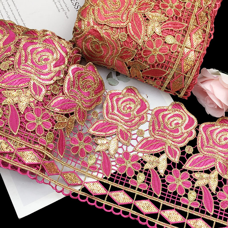 Textile And Sewing Supply - 3 Yards 19.5cm Wide Exquisite Floral