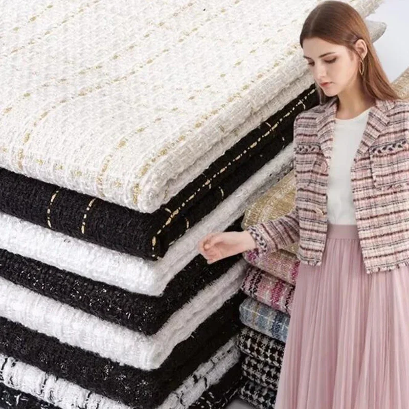 Sewing Tweed - 50cm Gold Silk Small Fragrance Fabric