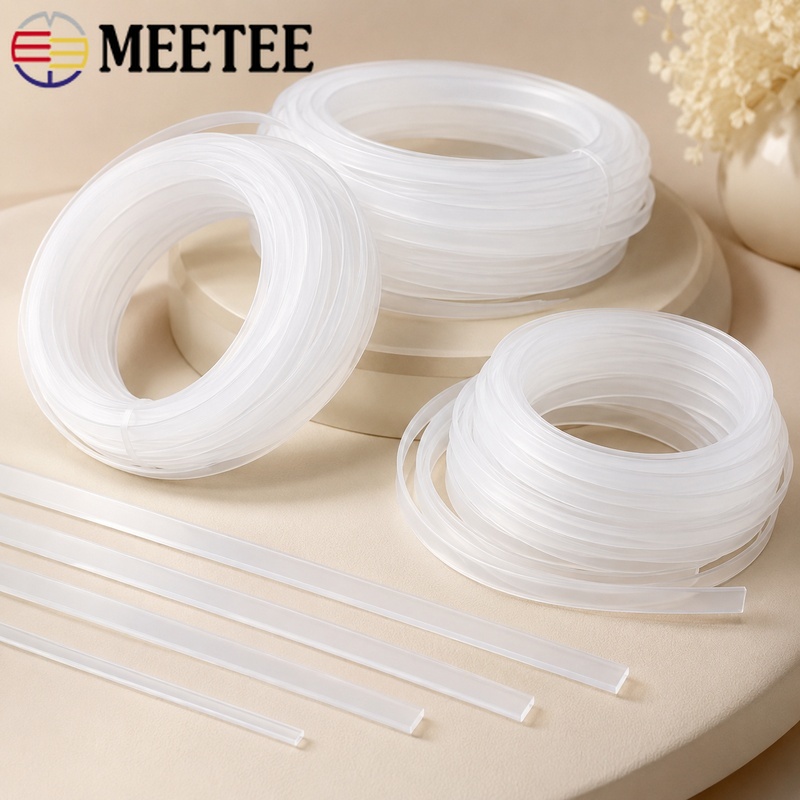 Textile Sewing Support - 20M 4-12mm Clear Plastic Corset Boning