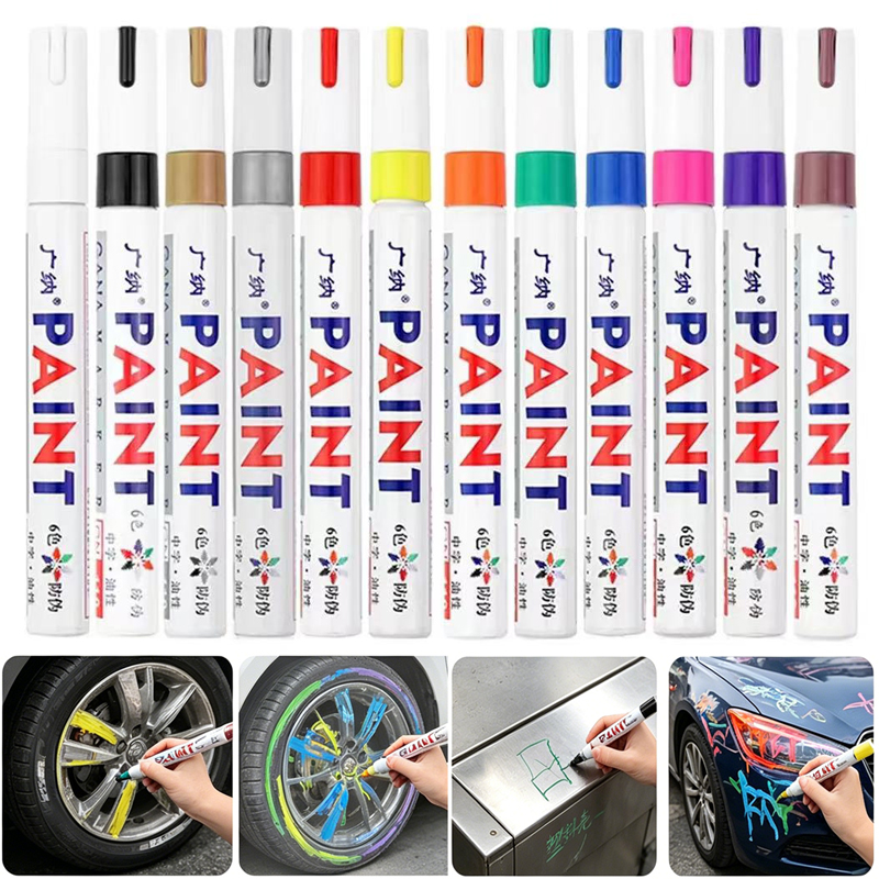 Fabric Marking Pen - GuangNa 6/12 Pcs Colorful Permanent Paint