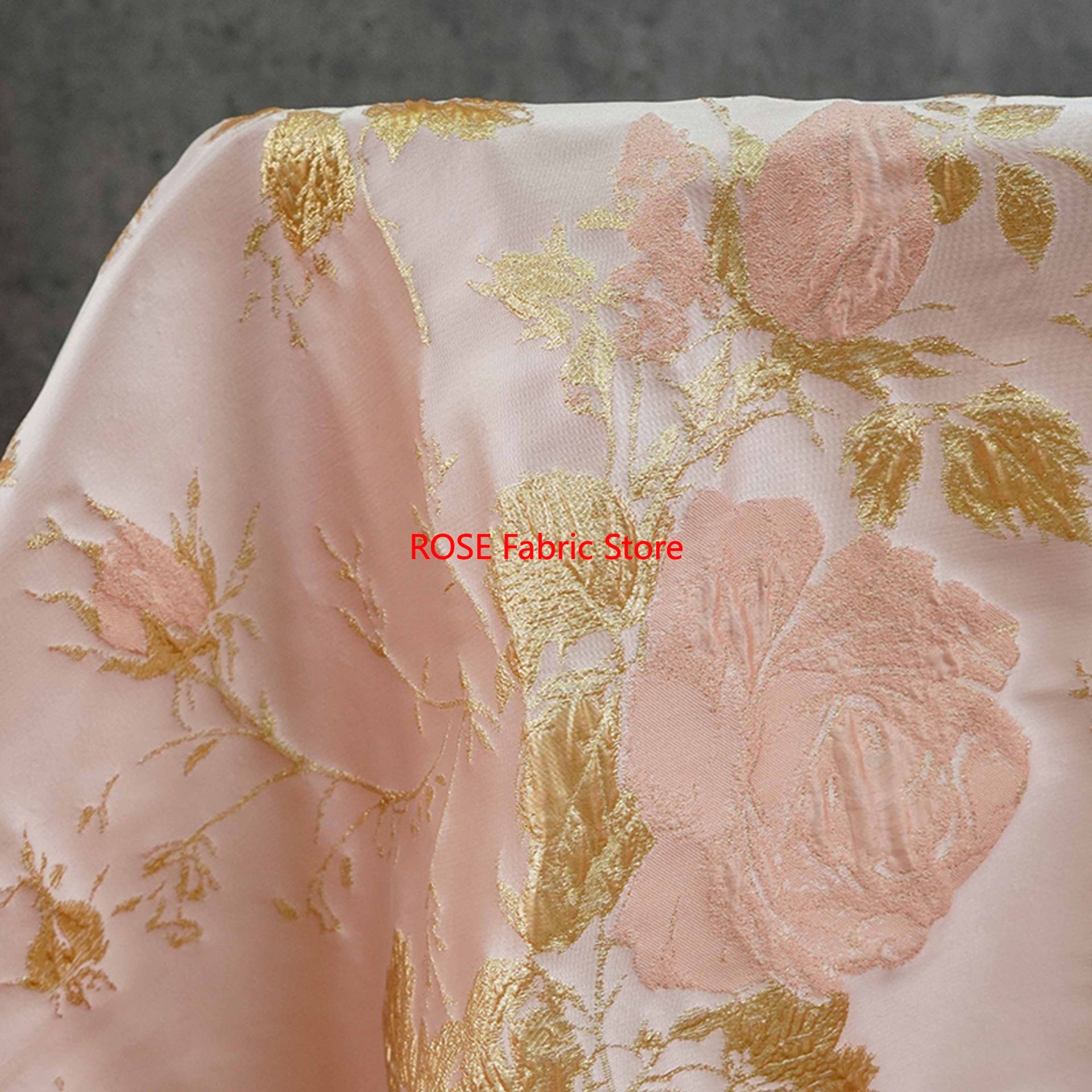 Sewing Vest - 1 meter 3D Relief Gold Silk