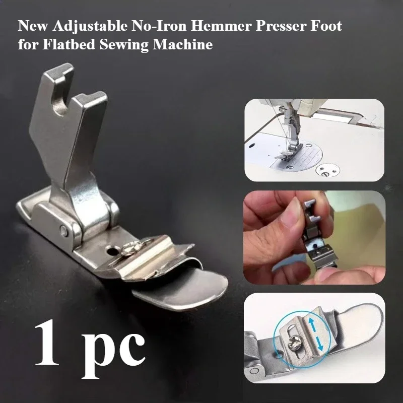 Sewing Hemming - Adjustable No-Iron Hemmer Foot for Flatbed