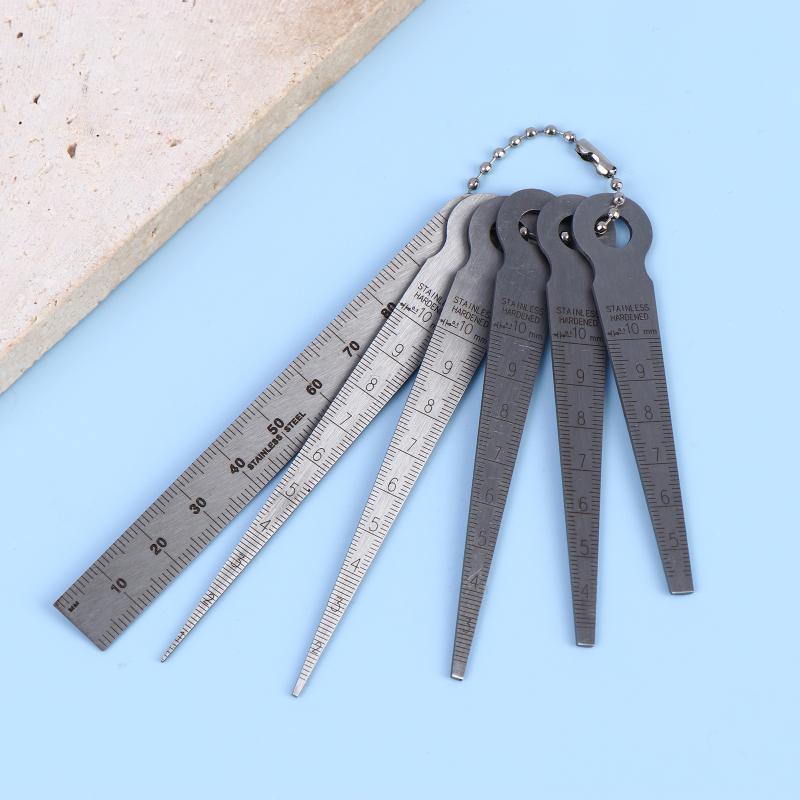 Seam Gauge Metal - 6Pcs Feeler Measuring Tool Taper Gauge