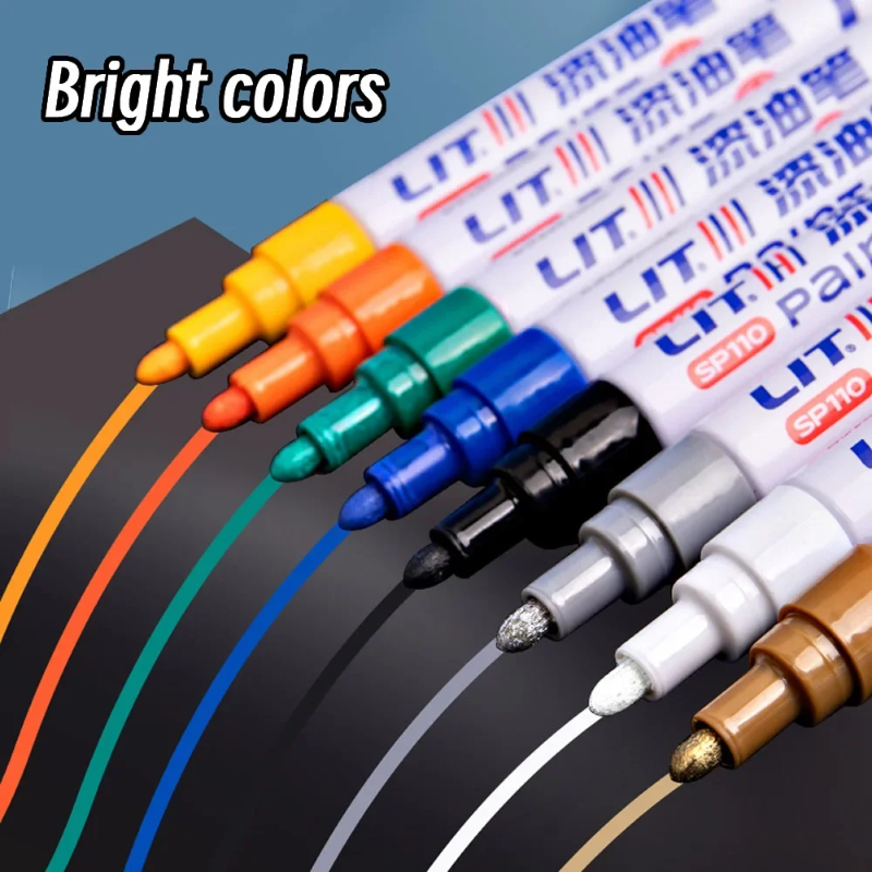 Fabric Marking Pen - 3mm Colorful 12 Colors Permanent Paint