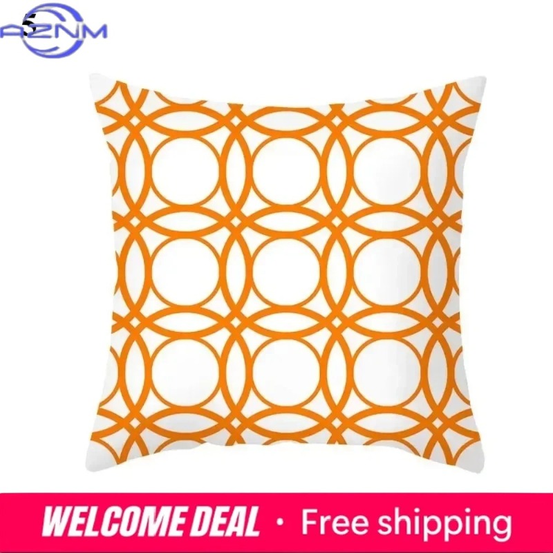 Boho Orange Abstract Cushion C - Century Textile & Sewing Supply recension och pris