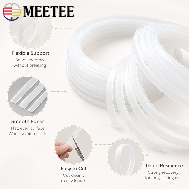 20M 4-12mm Clear PP Plastic Co - Textile Sewing Support recension och pris