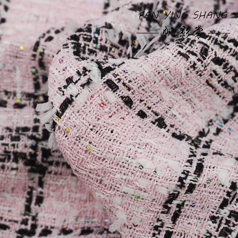 Pink Classical Big Plaid Color - Sewing Tweed recension och pris