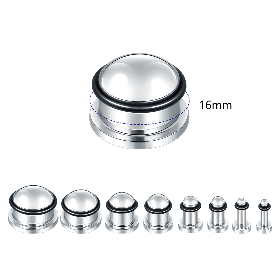 1Pair Stainless Steel Ear Tunn - Seam Gauge Metal recension och pris