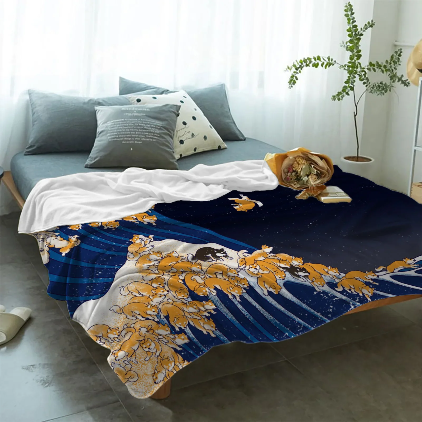 Shiba Inu Flannel Blanket Warm - Fabric Softener Sheet recension och pris