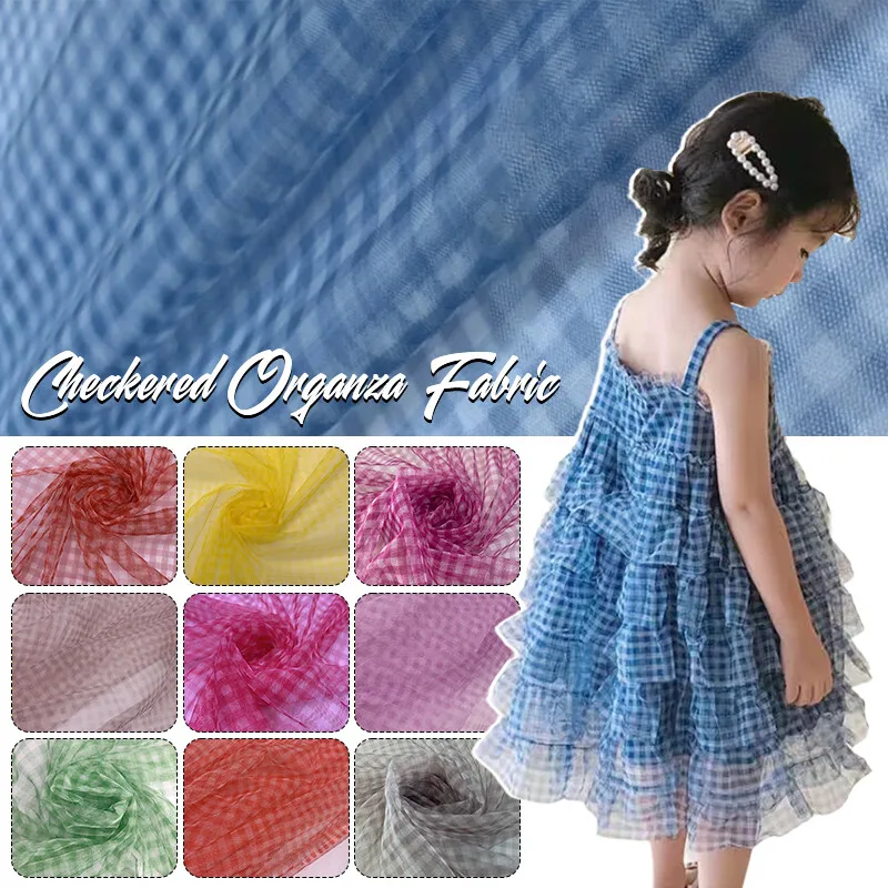 90x150cm Check Mesh Fabric Tra - Sewing Batik recension och pris