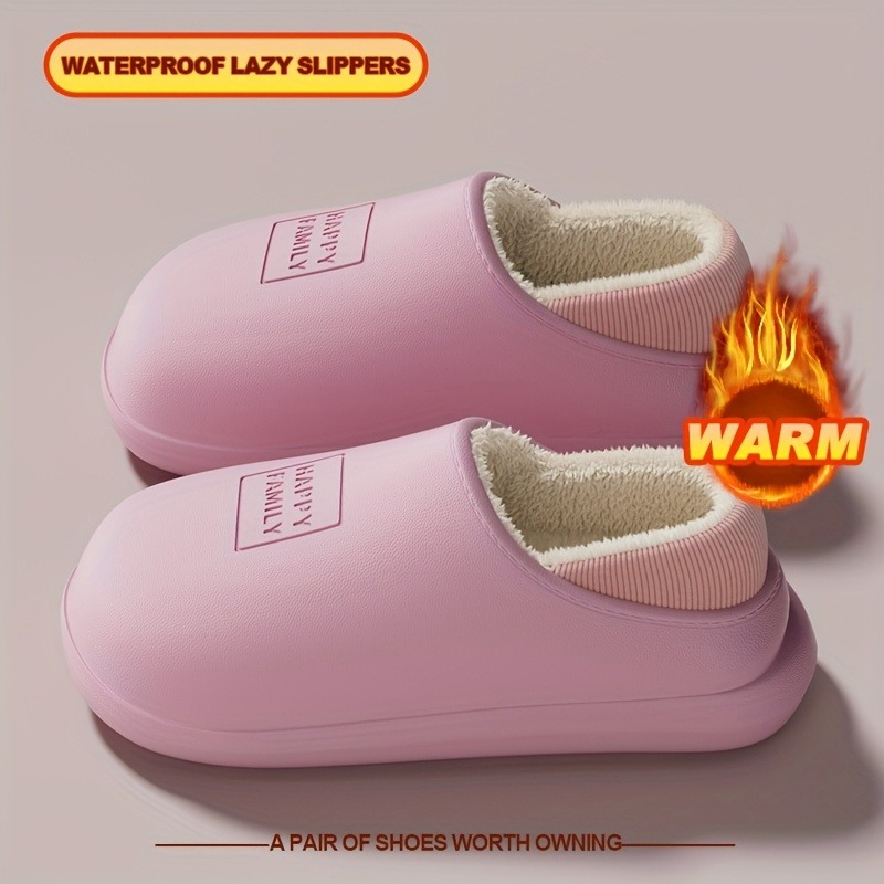 Winter EVA Warm Slippers Men W - Sewing Fleece recension och pris
