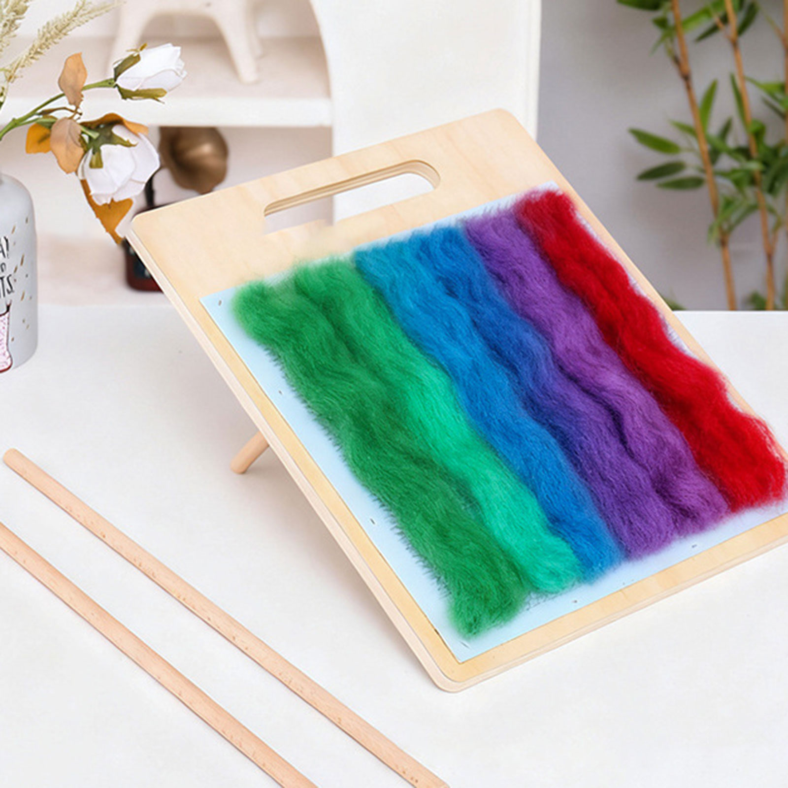 Wool Blending Board Wooden Woo - Textile Sewing Support recension och pris