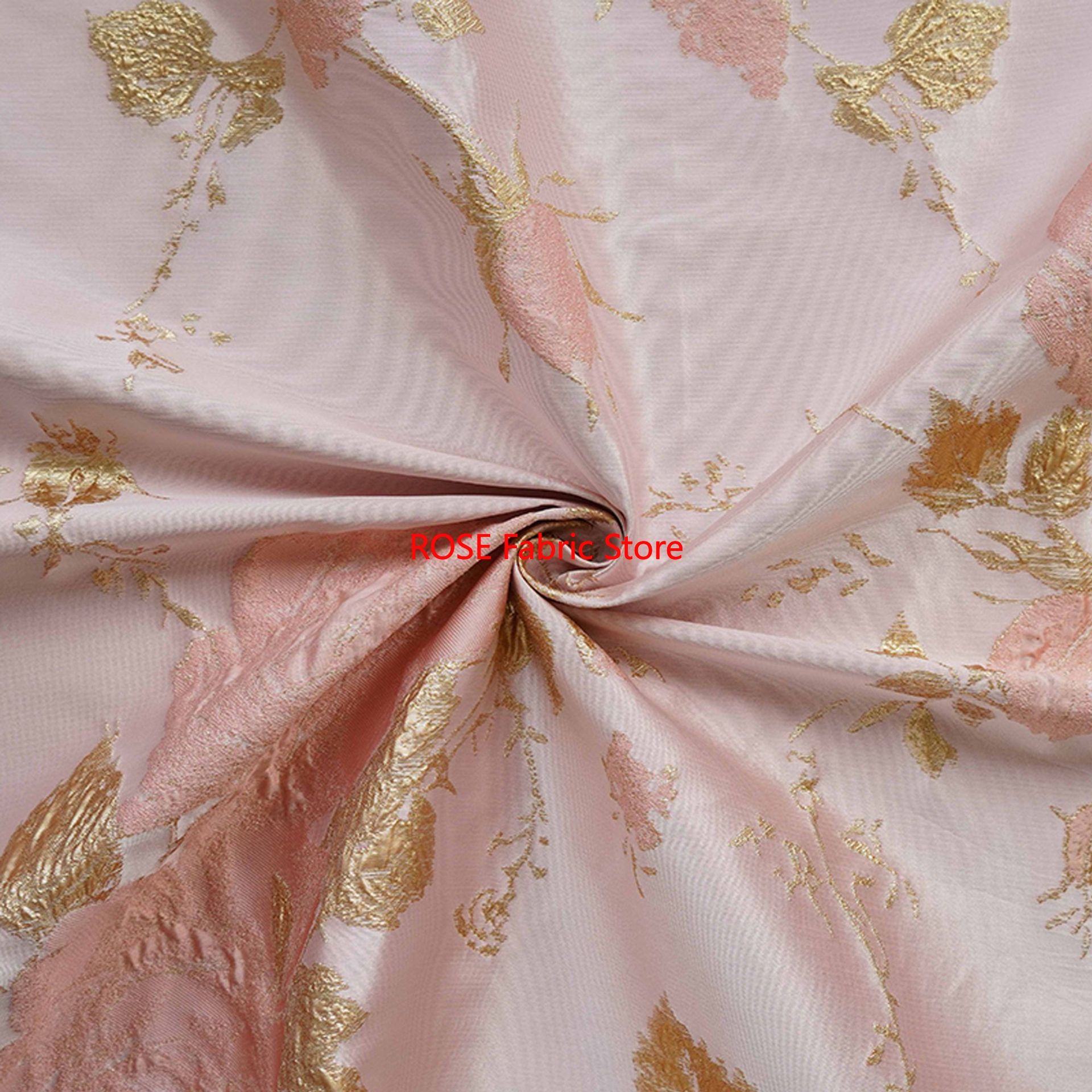 1 meter 3D Relief Gold Silk Fl - Sewing Vest recension och pris