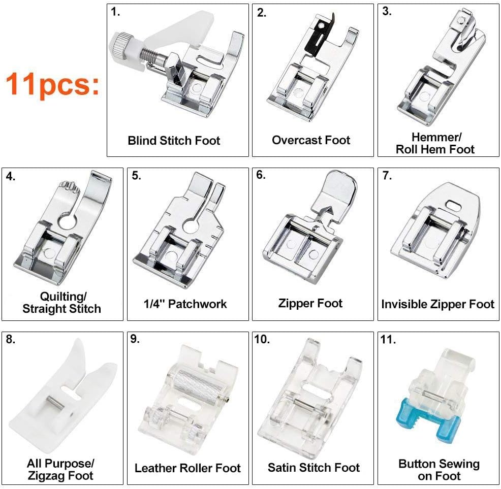 11Pcs Presser Feet Set - Walki - Sewing Machine Fabric recension och pris