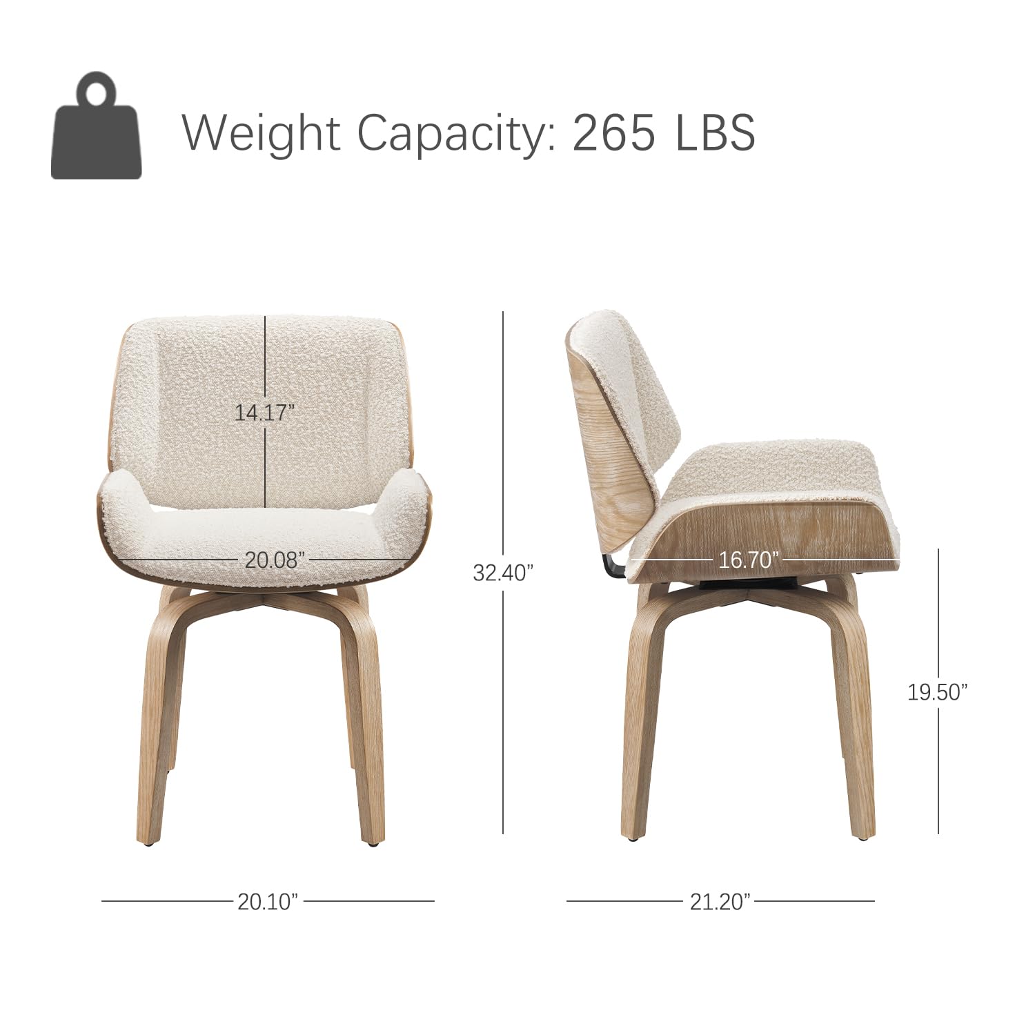 Swivel Dining Chair, Fabric Up - Century Textile & Sewing Supply recension och pris