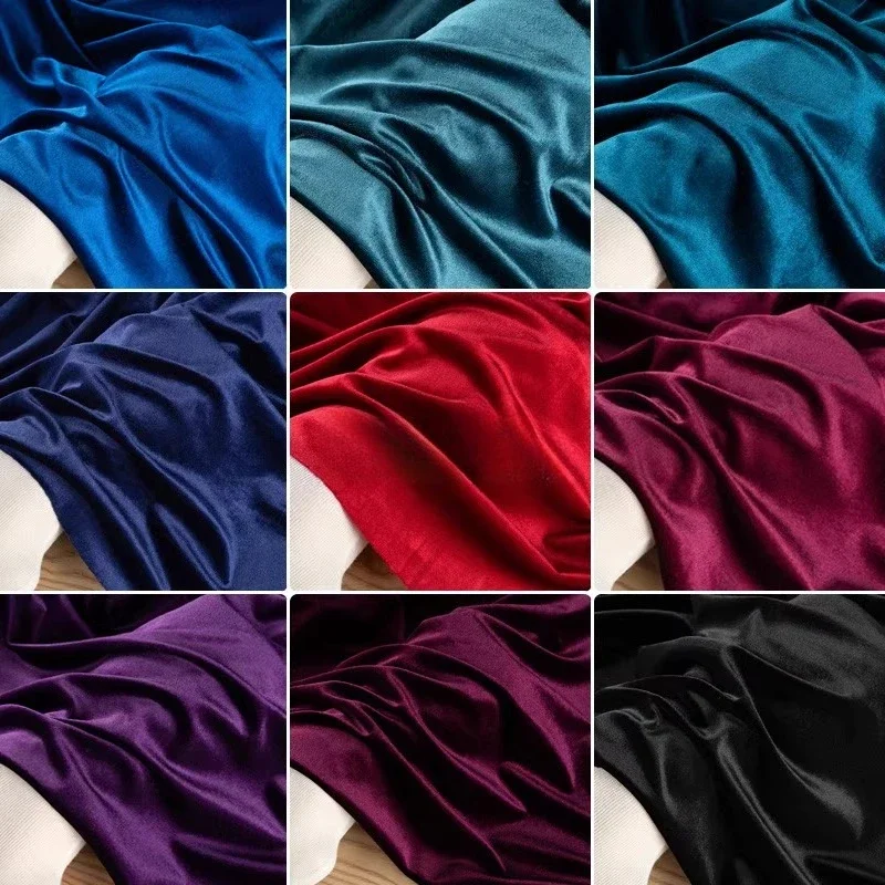 Solid Colored Velvet Fabric Fo - Sewing Velvet Fabric recension och pris