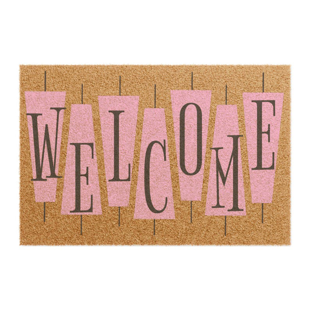 Retro Pink Cute Doormat Welcom - Century Textile & Sewing Supply recension och pris