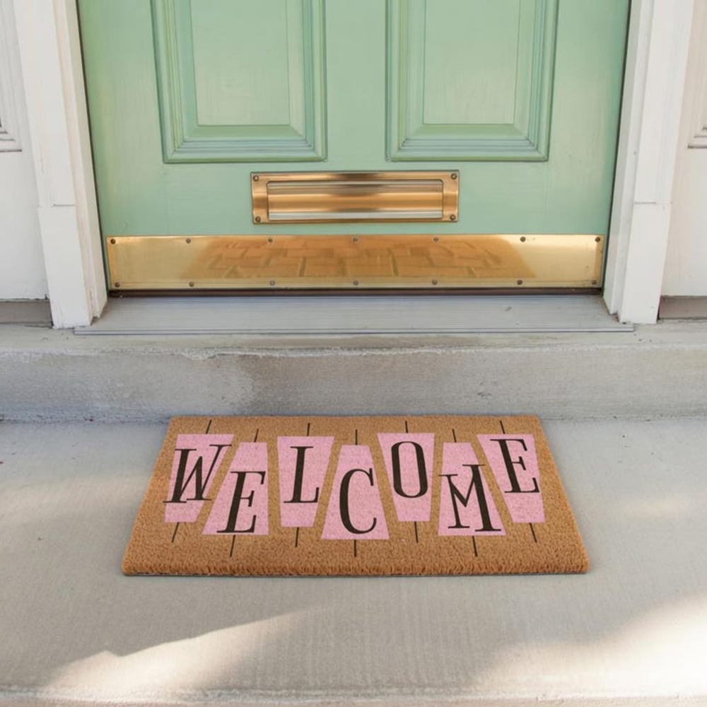 Retro Pink Cute Doormat Welcom - Century Textile & Sewing Supply recension och pris