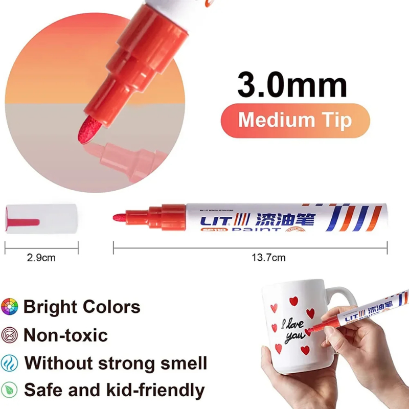 3mm Colorful 12 Colors Permane - Fabric Marking Pen recension och pris