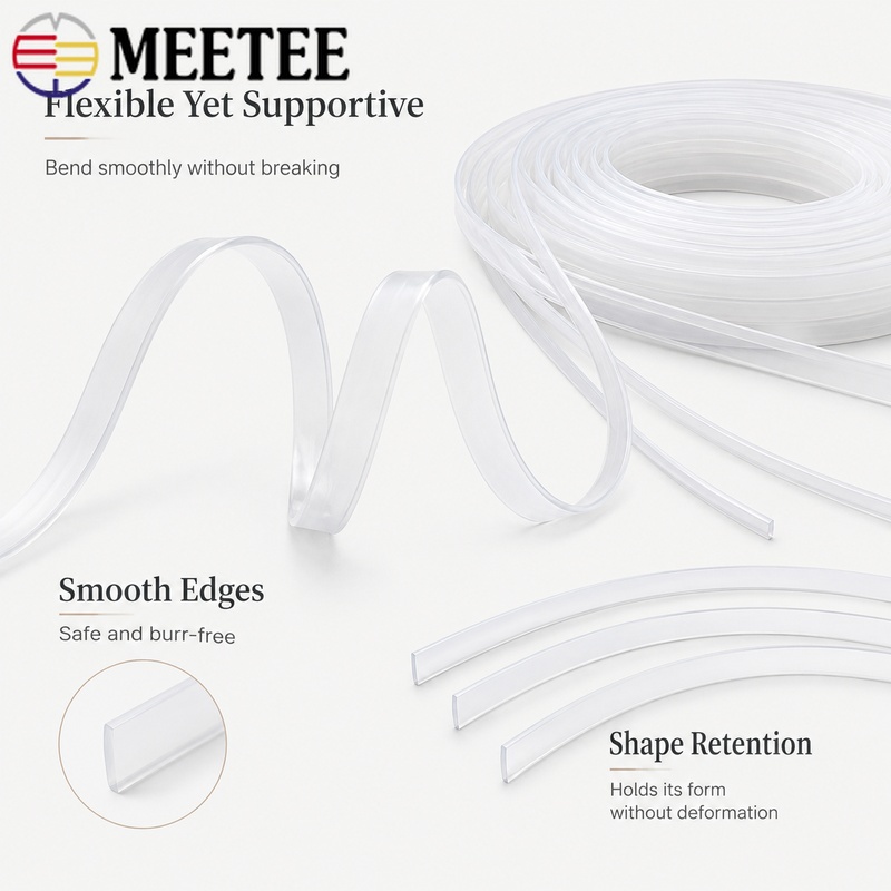 5M 4-12x1.3-2mm Clear Plastic  - Textile Sewing Support recension och pris