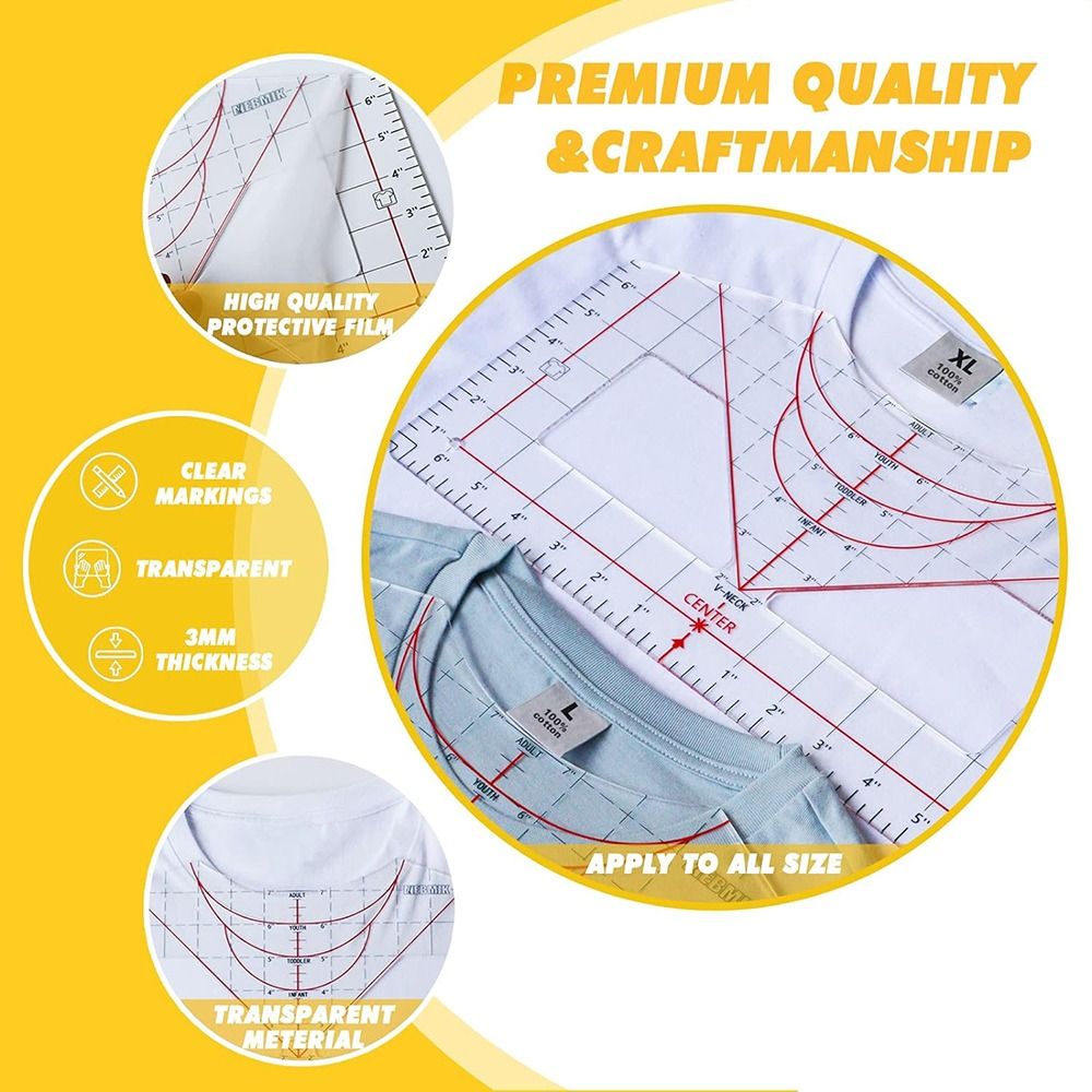 Tshirt Ruler Guide for Vinyl A - Sewing Tt recension och pris