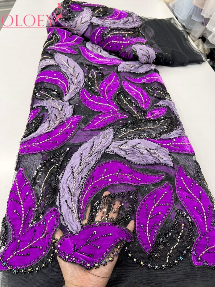 OLOEY Luxury African Sequins B - Sewing Velvet Fabric recension och pris