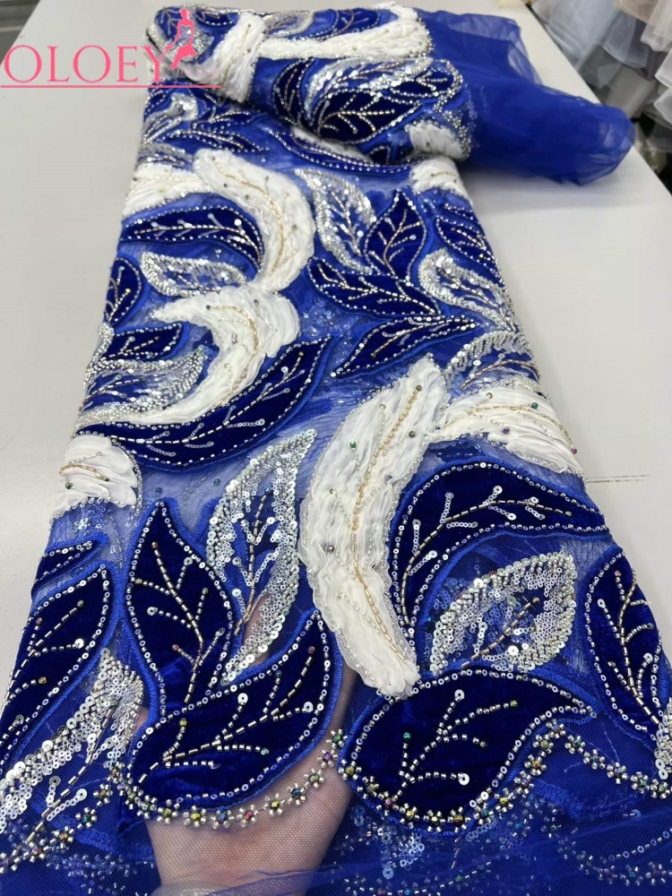 OLOEY Luxury African Sequins B - Sewing Velvet Fabric recension och pris