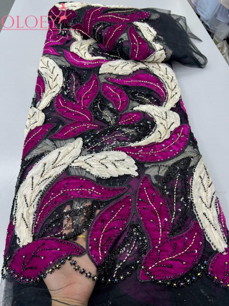 OLOEY Luxury African Sequins B - Sewing Velvet Fabric recension och pris