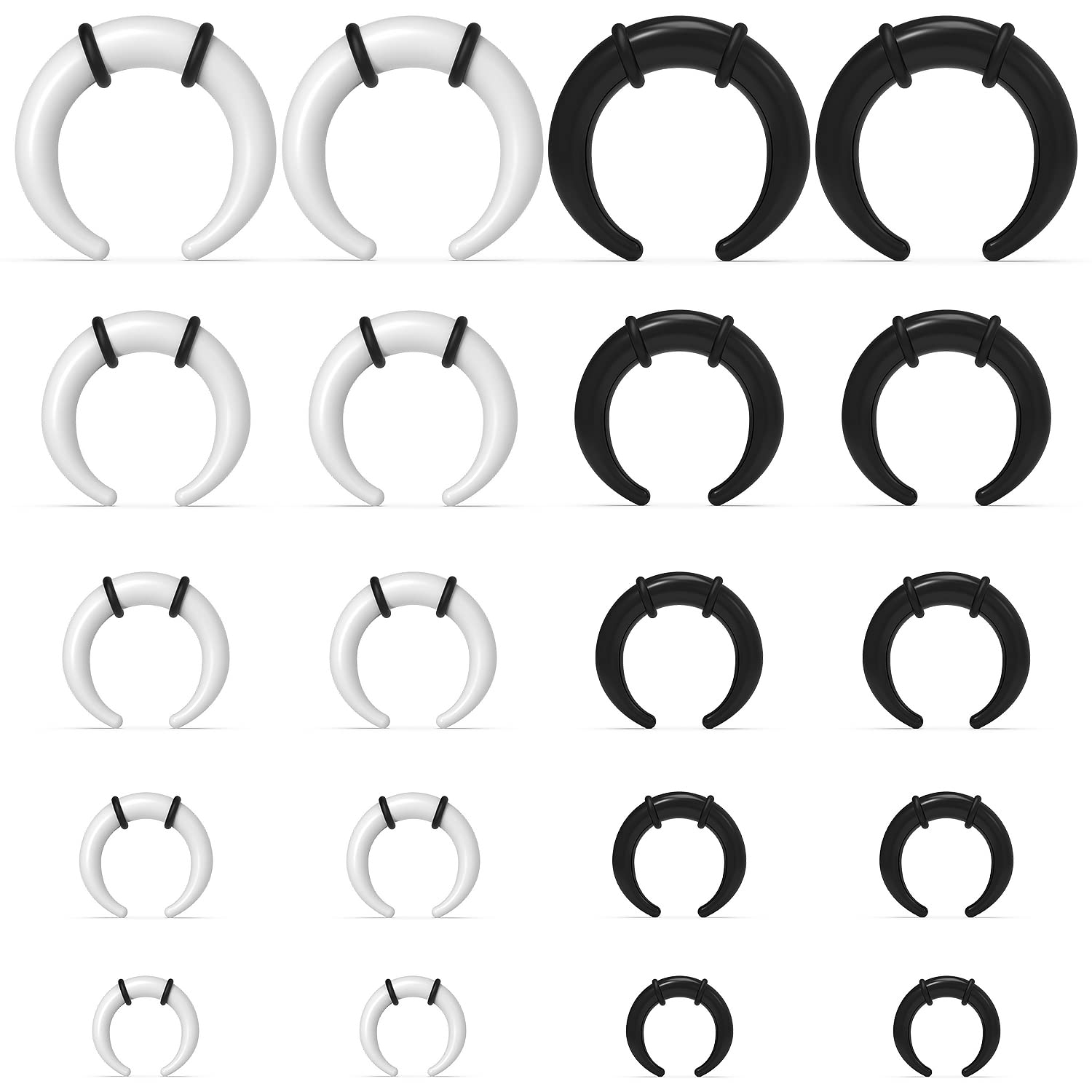 Large Septum Rings 14G 12G 8G  - Seam Gauge Metal recension och pris